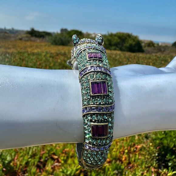 Heidi Daus “Glittering Guardian Fu Dog” ➕ Hidden Watch Statement Bracelet main image 14